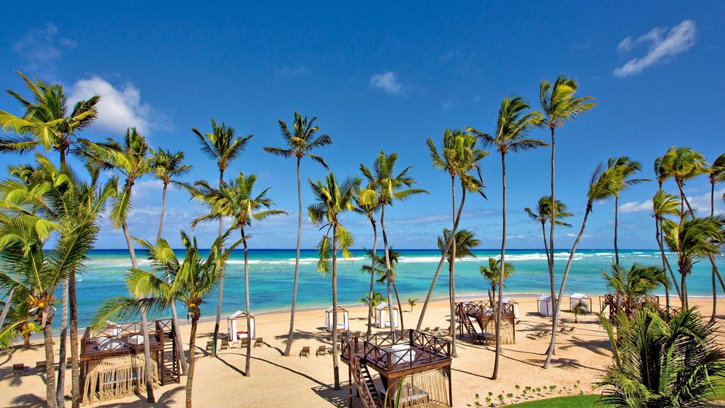 Strand mit Palmen beim Breathless Punta Cana Resort & Spa