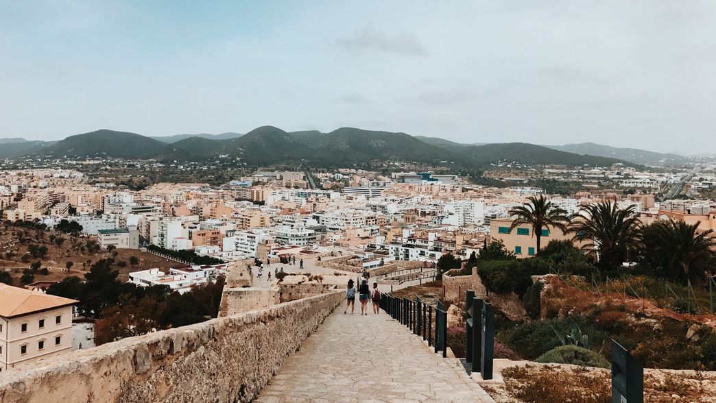 Ibiza Stadt Dalt Vila Festung mit Blick auf die Altstadt