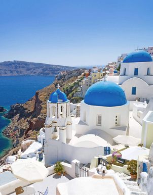 Santorini Griechenland Fira Stadt