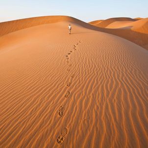 Sanddüne in der Wüste von Oman