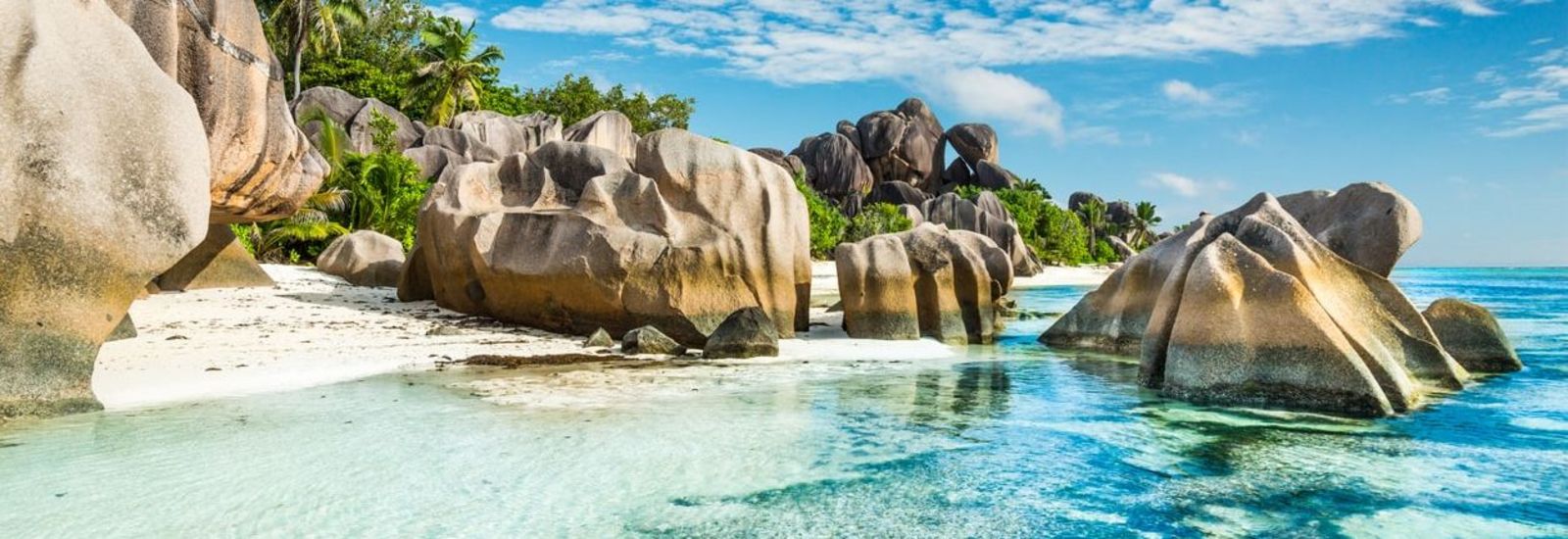 Anse Sous d'Argent Strand mit Felsen auf den Seychellen